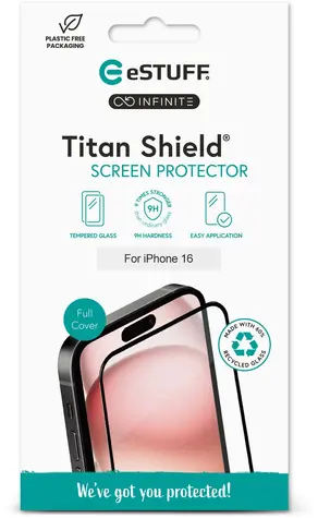eSTUFF INFINITE Titan Shield / Ochranné sklo / Apple iPhone 17 Pro Max/16 Pro Max / Temperované sklo / Priehľadné