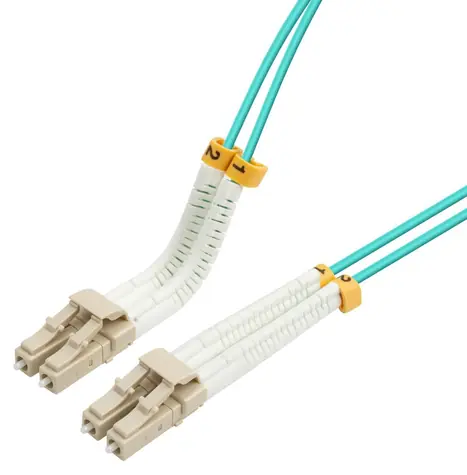 Lanview Bendable LC-LC tyrkysová / Optický patch kábel / Multimode OM3 / Duplex / 1 m