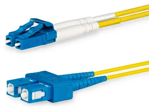Lanview LC-SC 1m žltá / Optický patch kábel / Singlemode OS2 / Duplex / UPC / LSZH