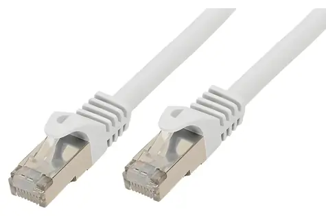 SCONN BASIC-S Cat7 U/FTP slim biela / Patch kábel / RJ-45 / 0,25 m / 600 MHz