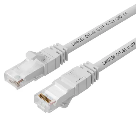 Lanview HIGH-FLEX CAT6a U/UTP 7,5m biela / Sieťový kábel / LSZH / RJ-45 / PoE+ / SmartClick