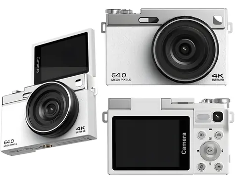 Xrec C77 biela / Kompaktný fotoaparát / 64MPix / 4K video / 16x zoom / Otočný LCD 2,88”