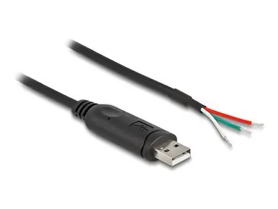 DeLock Adaptér USB 2.0 Typ-A na RS-485 čierna / Adaptér / 0,5 m