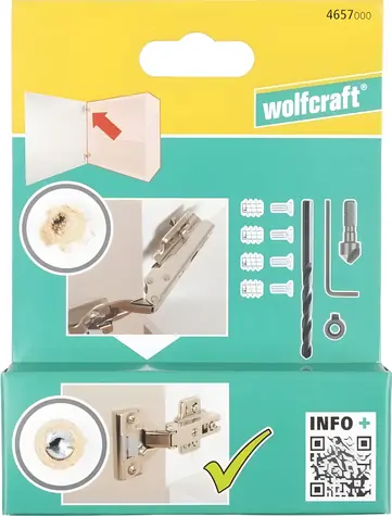 Wolfcraft Sada na opravu závesov / Sada / Strana korpusu