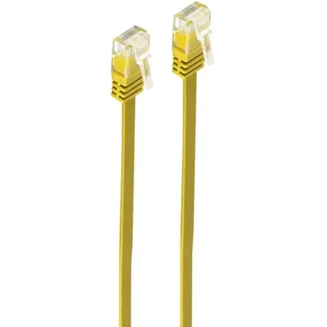 Shiverpeaks Cat6 U/UTP slim žltá / Patch kábel / RJ-45 / Plochý / 0,5 m