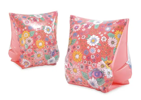 WIKY Nafukovacie rukávniky Sweet Blossom ružové / 23 x 15 cm / 3-6 rokov / PVC