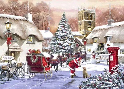 BlueBird Puzzle Santa na dedine / 500 dielikov / 47,8 x 34,2 cm