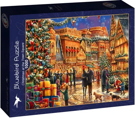 BlueBird Puzzle Vianoce na námestí / 1000 dielikov / 69 x 47,8 cm