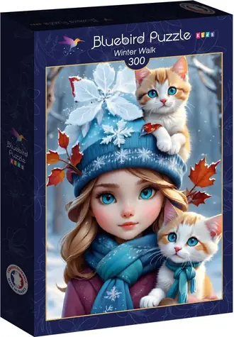 BlueBird Puzzle Zimná prechádzka / 300 dielikov / 34,2 x 47,8 cm