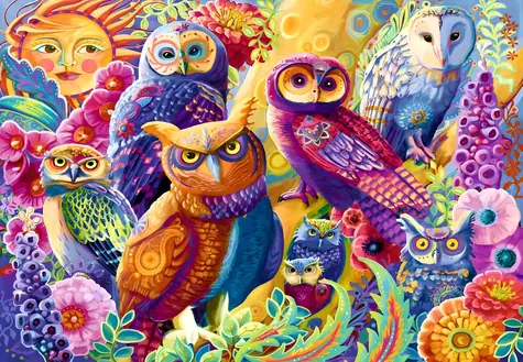BlueBird Puzzle Sovy / 1000 dielikov / 69 x 47,8 cm