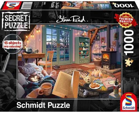 Schmidt Puzzle Secret V prázdninovom dome / 1000 dielikov / 15 skrytých detailov