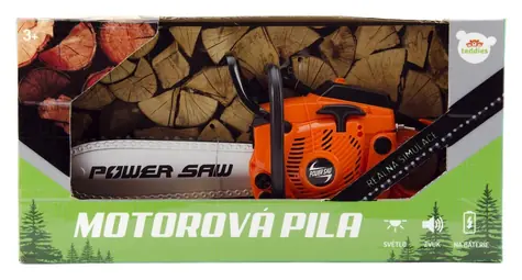 TEDDIES Motorová píla so zvukom a svetlom / 41 cm / Na batérie / od 3 rokov