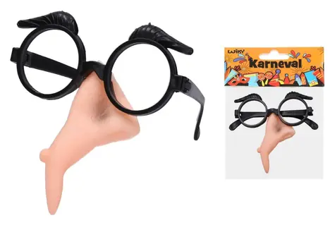 WIKY Sada nos a okuliare čarodejnice / Karnevalový doplnok / Plast / 14+