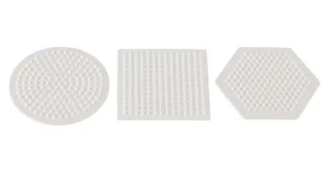 HAMA Podložky na korálky MIDI koliesko, štvorec, šesťuholník / Podložka / Plast / 3 ks / 9x9 cm