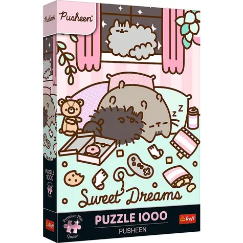 Trefl Puzzle Premium PLUS Pusheen / 1000 dielikov / 48 x 68,3 cm / Deti a dospelí