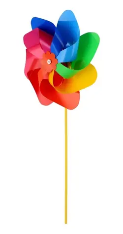 TEDDIES Veterník dúhový / Veterník / O 22 cm / výška 47 cm / plast