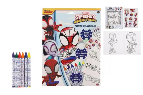 Pracovné listy Spidey s farbami / Pracovné listy / A4 / v papierovej obálke / od 3 rokov