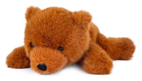 TEDDIES Plyšový medveď hnedý ležiaci 27 cm / od 3 rokov