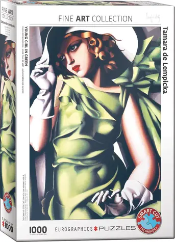 EUROGRAPHICS Puzzle Dievča v zelenom / 1000 dielikov / 67,6 × 48,9 cm