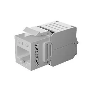 ITS Keystone Jack RJ45 CAT6A biela / Keystone konektor / UTP / Netienený / Samozarezávací