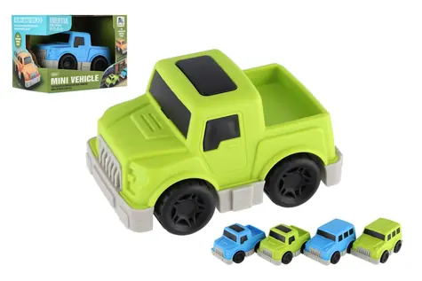 TEDDIES Autíčko mini 9 cm / Autíčko na zotrvačník / Plast / 4 druhy