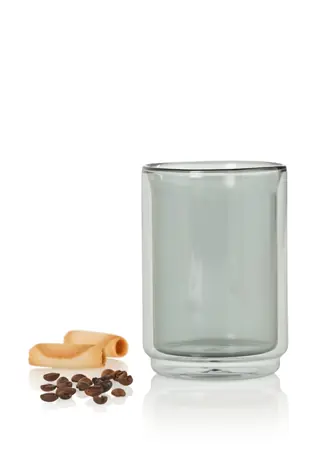 AdHoc IMPACT hrnček tmavé sklo/nerez / Hrnček / dvojstenný / 400 ml