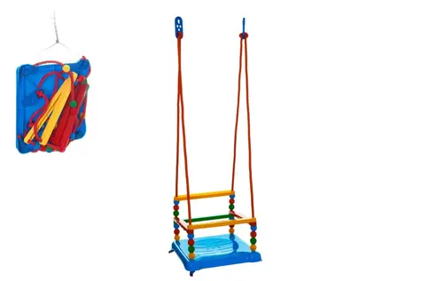 TEDDIES Hojdačka modrá / Hojdačka / Plast / Nosnosť 40 kg / 35 x 34 cm / od 5 rokov