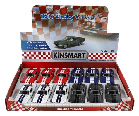 TEDDIES Auto Shelby GT-500 / Kov / plast / 13 cm / Na spätné natiahnutie / 4 farby / od 3 rokov