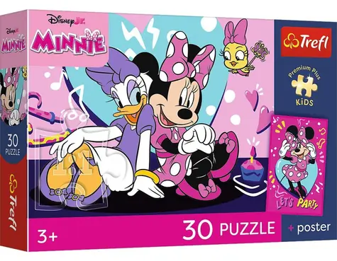 Trefl Puzzle Premium PLUS Kids Minnie / 30 dielikov / 27 x 20 cm / s plagátom / vek 3+