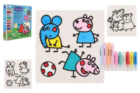 Teddies Okenné samolepky a omaľovánky Peppa Pig / Kreatívna sada / V krabici / 3+