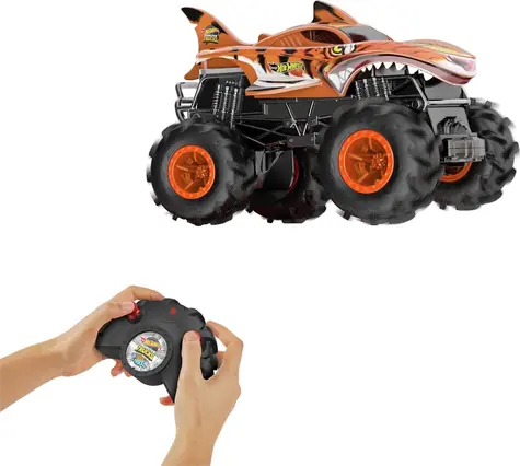 Mattel Hot Wheels Monster Trucks RC auto Tiger Shark HNV03 / Diaľkové ovládanie / 4-99 rokov