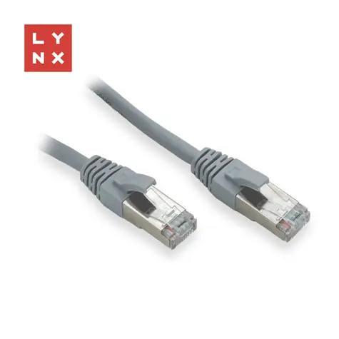 Lynx FTP patch kábel Cat5e 3 m šedý / Patch kábel / RJ45 / CCA