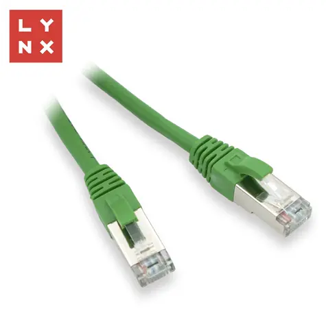 Lynx FTP patch kábel Cat5e zelený / Patch kábel / FTP / 0,5 m / balenie 10 ks
