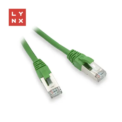 Lynx FTP patch kábel Cat5e zelený / Patch kábel / RJ45-RJ45 / 2 m