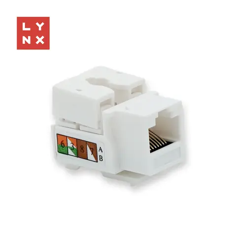 Lynx Keystone UTP Cat5e biely / Keystone modul / 90°
