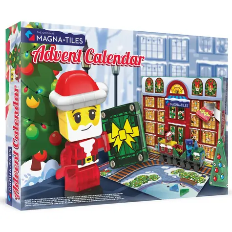 MAGNA-TILES® Magnetická stavebnica microMAGS Adventný kalendár / 34 dielikov / od 3 rokov