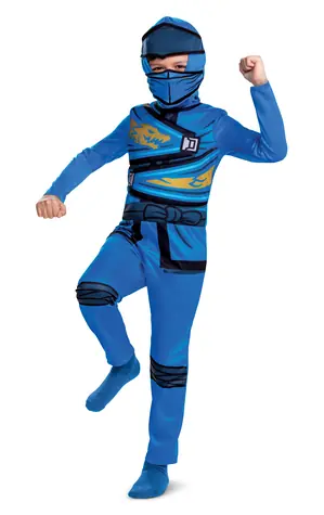 Detský kostým Ninjago Jay 4-6 rokov / Kostým / Modrá / Polyester