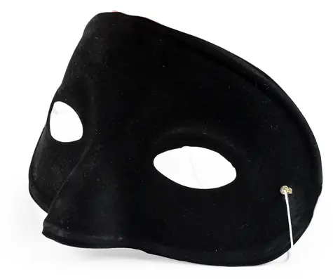 Rappa Kord s maskou / Karnevalový doplnok / Čierna maska, kord 63 cm, plast