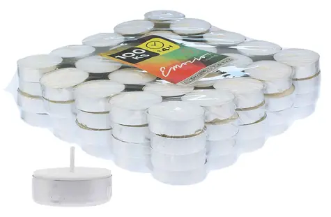 Emocio Lights 4h Čajová sviečka 100 ks