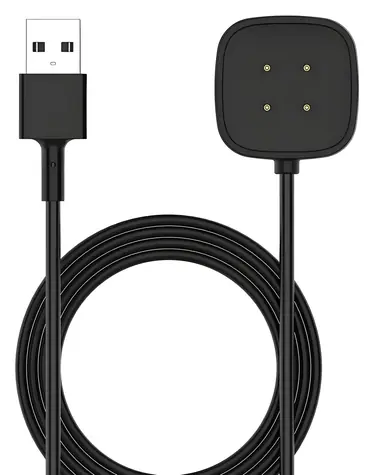 X-SITE USB nabíjací kábel pre FitBit Sense a Versa / Nabíjací kábel / Čierna / Dĺžka 1 m
