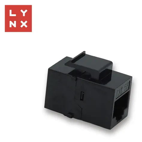 Lynx Keystone spojka UTP Cat5e čierna / Spojka / Cat5e / 8P8C (RJ45)