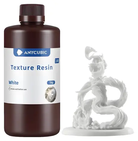 Anycubic Texture Resin biela / Živica pre 3D tlač / 1 kg / 405 nm / LCD/DLP