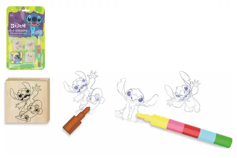 JIRI MODELS Pečiatky Lilo & Stitch / 3 +1 ks s poduškou / Voskovka / od 3 rokov