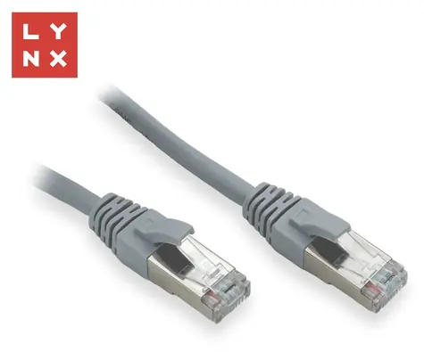 Lynx patch kábel Cat5e FTP 0,3 m šedý / Patch kábel / RJ45 / CCA / 10 ks