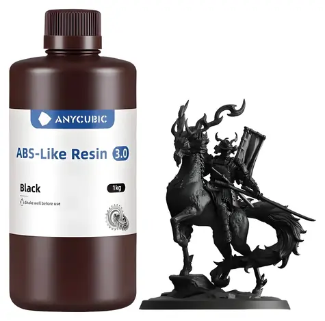 Anycubic ABS-Like Resin 3.0 čierna / Živica pre 3D tlač / 1 kg / LCD/DLP