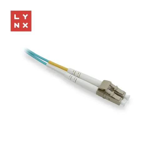 Lynx LC/LC tyrkysová / Optický patch kábel / Multimode OM3 / 50/125 µm / Duplex / 3 m