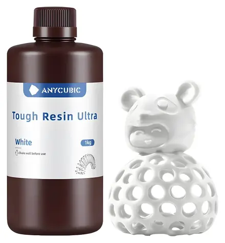 Anycubic Tough Resin Ultra biela / Živica pre 3D tlač / 1 kg / LCD/DLP / 365-405 nm