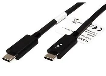 Roline Thunderbolt 3 kábel USB-C(M) - USB-C(M) čierna / Kábel / 20 Gb/s / PD 20V/5A / 1 m