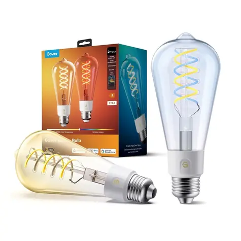 Govee SMART žiarovka ST64 RGBWW 5W-40W 500lm E27 Long Life / Chytrá LED žiarovka / Matter / 2ks