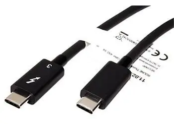 Roline Kábel Thunderbolt 3 USB-C(M) - USB-C(M) čierna / Kábel / 0,5 m / 40 Gb/s / PD 20V/5A
